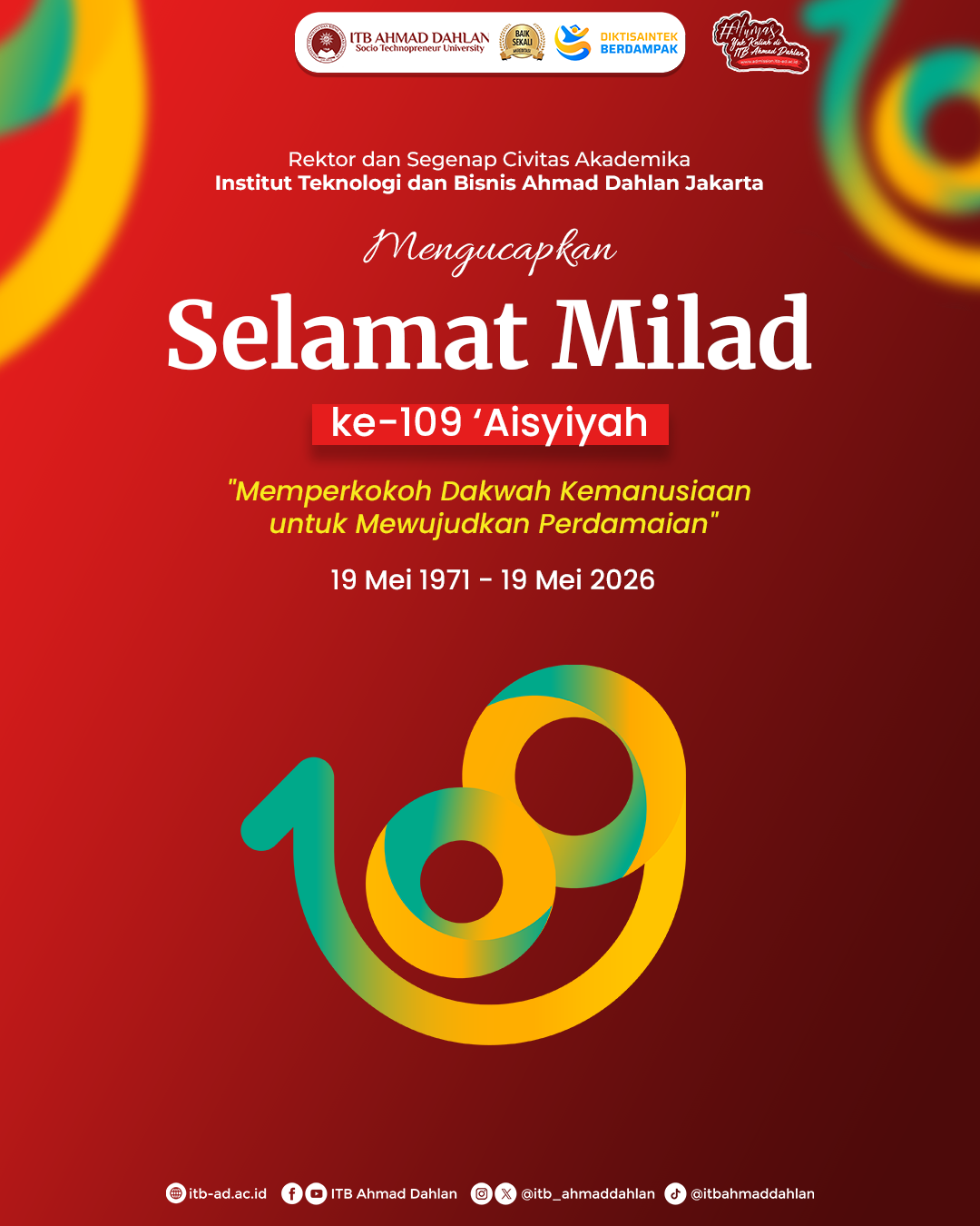 Selamat Milad ke-109 ‘Aisyiyah 